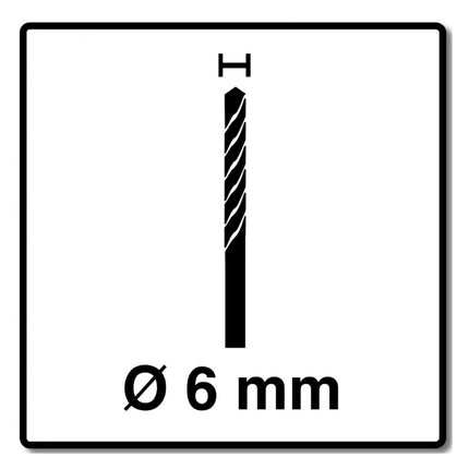 Alpen Profi Glas Foret à verre en métal dur 6,0 x 105 mm 1/4"
