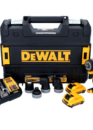 Taladro atornillador inalámbrico DeWalt DCD 703 L2T 12 V 57,5 ​​Nm sin escobillas + 2 baterías 3,0 Ah + cargador + 4 accesorios para portabrocas + TSTAK