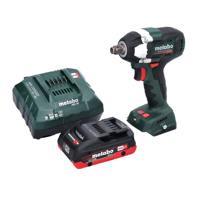Visseuse à chocs sans fil Metabo SSW 18 LT 300 BL 18 V 300 Nm 1/2" sans balai + 1x batterie 4,0 Ah + chargeur