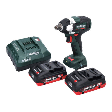 Metabo SSW 18 LT 300 BL Atornillador de impacto a batería 18 V 300 Nm 1/2" sin escobillas + 2x baterías 4,0 Ah + cargador