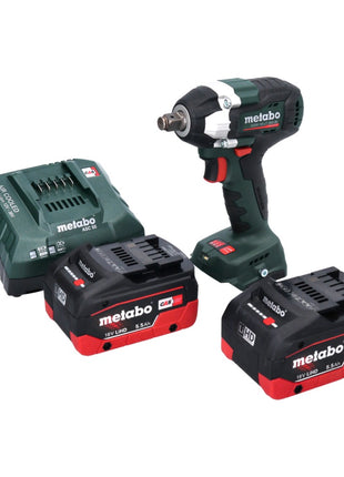 Visseuse à chocs sans fil Metabo SSW 18 LT 300 BL 18 V 300 Nm 1/2" sans balai + 2x batteries 5,5 Ah + chargeur