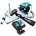 Aspirateur sans fil Makita DCL 501 RA1 18 V sans balais + 1x batterie 2,0 Ah + chargeur + accessoires