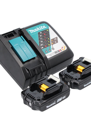 Aspirador de batería Makita DCL 501 RA 18 V sin escobillas + 2x baterías 2,0 Ah + cargador + accesorios