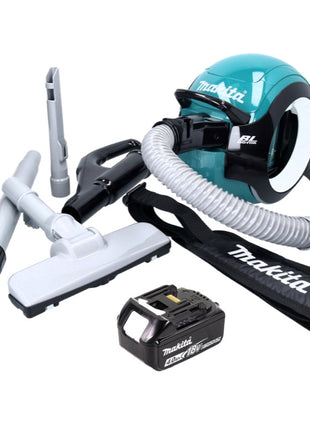 Aspirateur sans fil Makita DCL 501 M1 18 V sans balais + 1x batterie 4,0 Ah + accessoires - sans chargeur