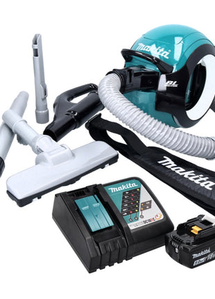 Aspirateur sans fil Makita DCL 501 RT1 18 V sans balais + 1x batterie 5,0 Ah + chargeur + accessoires