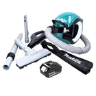 Aspirateur sans fil Makita DCL 501 G1 18 V sans balais + 1x batterie 6,0 Ah + accessoires - sans chargeur