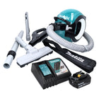 Aspirador a batería Makita DCL 501 RG1 18 V sin escobillas + 1x batería 6,0 Ah + cargador + accesorios