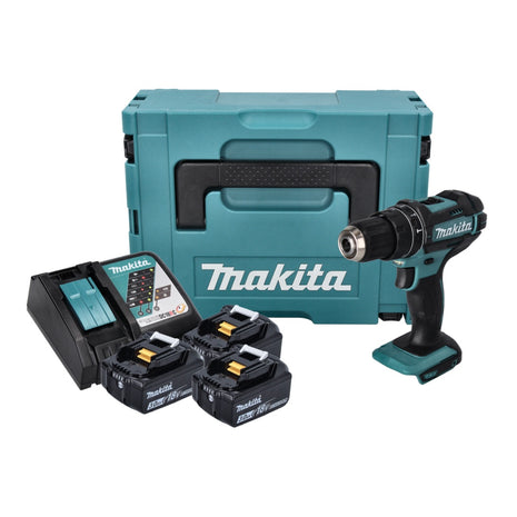 Makita DHP 482 RF3J Akku Schlagbohrschrauber 18 V 62 Nm + 3x Akku 3,0 Ah + Ladegerät + Makpac - Toolbrothers