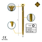 FORTE Tools Vis à bois universelle 3,0 x 25 mm T10, Argent galvanisé, Tête fraisée Torx, Filetage total, 500 pcs. (000051399463)