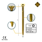 FORTE Tools Vis à bois universelle, 3,5 x 16 mm, T15, Galvanisée jaune, Tête fraisée Torx, Filetage total, 500 pcs. (2x 000051399465 )