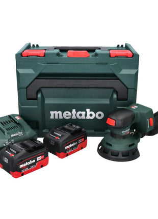 Metabo SXA 18 LTX 125 BL Ponceuse excentrique sans fil 18 V 125 mm Brushless + 2x batterie 5,5 Ah + chargeur + metaBOX