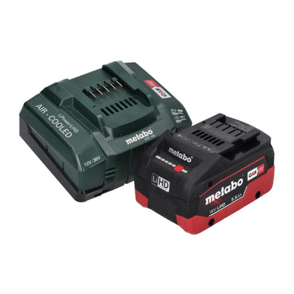 Metabo AS 18 L PC Compact Aspirateur sans fil 18 V 6 l IPX4 classe de poussière L eau et poussière + 1x batterie 5,5 Ah + chargeur