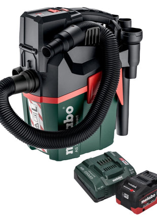 Metabo AS 18 L PC Aspirador de batería compacto 18 V 6 l IPX4 clase de polvo L húmedo y seco + 1x batería 5,5 Ah + cargador