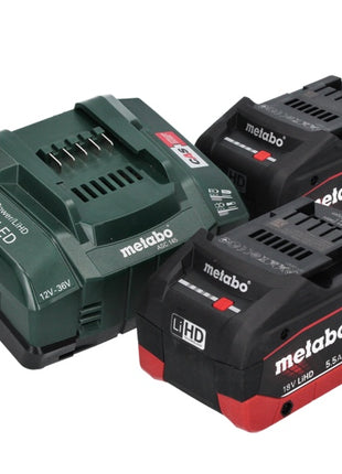 Metabo AS 18 L PC Aspirador de batería compacto 18 V 6 l IPX4 clase de polvo L húmedo y seco + 2x baterías 5,5 Ah + cargador