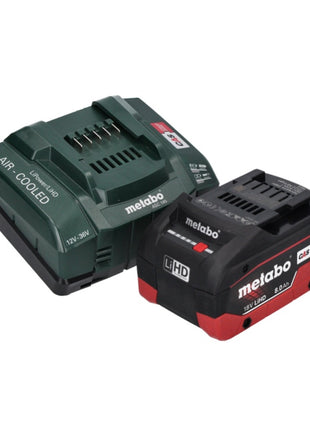 Metabo AS 18 L PC Aspirador de batería compacto 18 V 6 l IPX4 clase de polvo L húmedo y seco + 1x batería 8,0 Ah + cargador