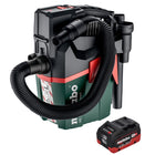 Metabo AS 18 L PC Compact Aspirateur sans fil 18 V 6 l IPX4 classe de poussière L eau et poussière + 1x batterie 10,0 Ah - sans chargeur