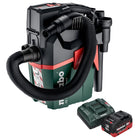 Metabo AS 18 L PC Compact Aspirateur sans fil 18 V 6 l IPX4 classe de poussière L eau et poussière + 1x batterie 10,0 Ah + chargeur