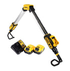 Lámpara de batería DeWalt DCL 045 P2 Luz LED para coche 12 / 18 V 1700 lm Soporte giratorio de 0-360 grados + 2x baterías 5,0 Ah + cargador