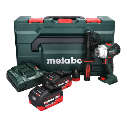 Metabo BS 18 LTX BL Q I Perceuse-visseuse sans fil 18 V 130 Nm Brushless (602359660) + 2x Batteries 5,5 Ah + Chargeur + Coffret de transport