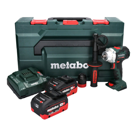 Metabo BS 18 LTX BL QI taladro atornillador a batería 18 V 130 Nm sin escobillas (602359660) + 2x batería 5,5 Ah + cargador + metaBOX