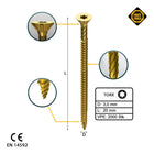 FORTE Tools Universal Holzschraube 3,0 x 20 mm T10 2000 Stk. ( 4x 000051399462 ) gelb verzinkt Torx Senkkopf Vollgewinde