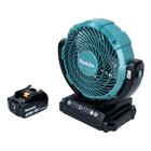 Makita DCF 102 F1 Akku Ventilator Lüfter 18 V 18 cm + 1x Akku 3,0 Ah - ohne Ladegerät - Toolbrothers