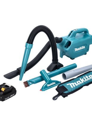 Makita DCL 184 A1 Aspirateur sans fil 18 V - 54 mbar - 0,5 l + 1x Batterie 2,0 Ah - sans chargeur