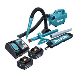 Makita DCL 184 RF Aspirateur sans fil 18 V - 54 mbar - 0,5 l + 2x Batteries 3,0 Ah + Chargeur
