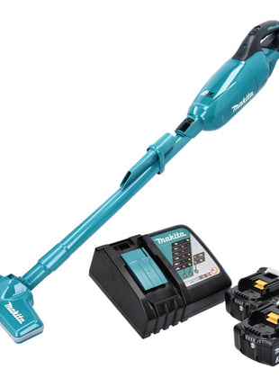 Aspirador inalámbrico Makita DCL 280 FRF 18 V sin escobillas + 2x baterías 3,0 Ah + cargador