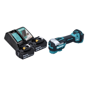 Makita DTM52RT Découpeur-ponceur multifonction sans fil 18V Starlock Max Brushless + 2x Batteries 5,0 Ah + Chargeur