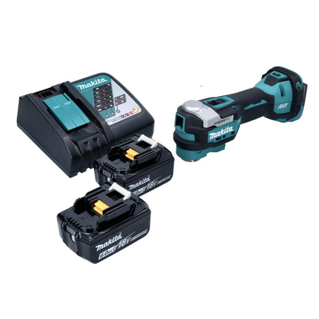 Makita DTM 52 RG Akku Multifunktionswerkzeug 18 V Starlock Max Brushless + 2x Akku 6,0 Ah + Ladegerät - Toolbrothers