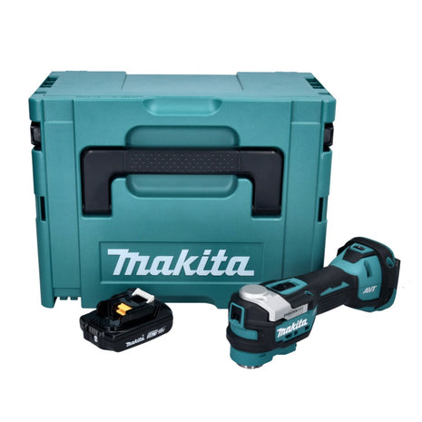 Makita DTM 52 A1J Utensile multifunzione a batteria 18 V Starlock Max Brushless + 1x batteria ricaricabile 2,0 Ah + Makpac - senza caricabatterie