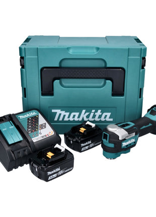 Makita DTM 52 RFJ Akku Multifunktionswerkzeug 18 V Starlock Max Brushless + 2x Akku 3,0 Ah + Ladegerät + Makpac - Toolbrothers