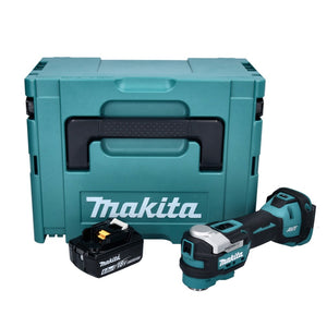 Makita DTM 52 G1J Outil multifonction Découpeur-ponceur sans fil Brushless Starlock Max 18 V + 1x Batterie 6,0Ah + Coffret Makpac - sans chargeur