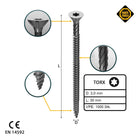 FORTE Tools Universal Holzschraube 3,0 x 30 mm T10 1000 Stk. ( 2x 000040113859 ) silber verzinkt Torx Senkkopf Vollgewinde - Toolbrothers