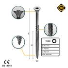 FORTE Tools Vis à bois universelle 5,0 x 70 mm T25 800 pièces (4x 000040113883) tête fraisée Torx galvanisée argent filetage partiel