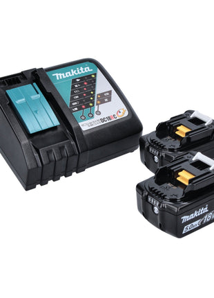 Clavadora con cabezal de batería Makita DFN 350 RT 18 V 15 - 35 mm + 2 baterías 5,0 Ah + cargador