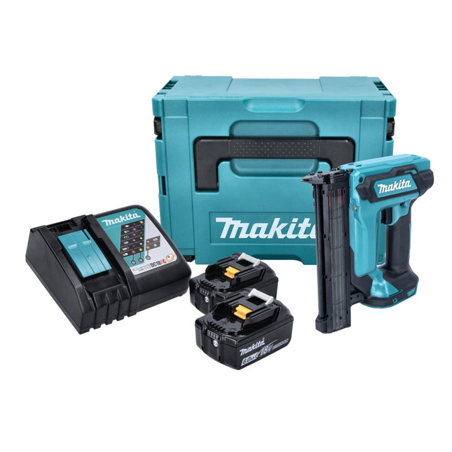 Makita DFN 350 RGJ Cloueur sans fil 15 - 35mm 18V + 2x Batteries 6,0 Ah + Chargeur + Coffret Makpac