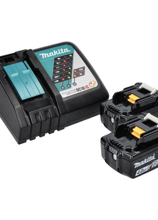 Amoladora angular a batería Makita DGA 515 RM 18 V 125 mm sin escobillas + 2x baterías 4,0 Ah + cargador