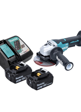 Makita DGA 515 RT Akku Winkelschleifer 18 V 125 mm Brushless + 2x Akku 5,0 Ah + Ladegerät