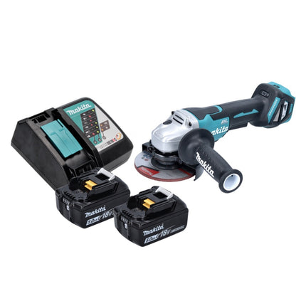Makita DGA 515 RT Meuleuse d'angle sans fil 18 V 125 mm Brushless + 2x Batteries 5,0 Ah + Chargeur