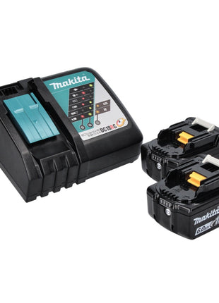 Makita DGA 515 RG Meuleuse d'angle sur batterie 18 V 125 mm sans balais + 2x batteries 6,0 Ah + chargeur