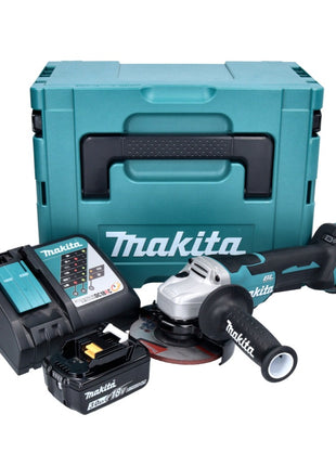 Makita DGA 515 RF1J Meuleuse d'angle sur batterie 18 V 125 mm sans balais + 1x batterie 3,0 Ah + chargeur + Makpac