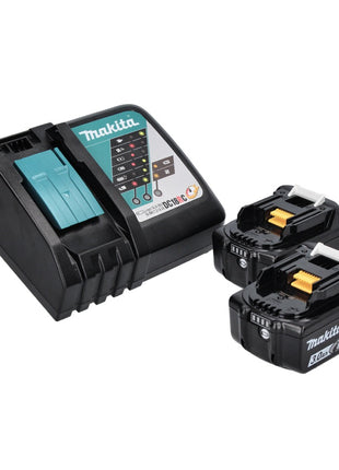 Makita DGA 515 RFJ Meuleuse d'angle sur batterie 18 V 125 mm sans balais + 2x batteries 3,0 Ah + chargeur + Makpac