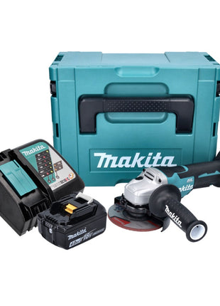 Makita DGA 515 RM1J Meuleuse d'angle sur batterie 18 V 125 mm sans balais + 1x batterie 4,0 Ah + chargeur + Makpac