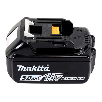Makita DGA 515 T1J Meuleuse d'angle sans fil 18 V 125 mm brushless + 1x Batterie 5,0 Ah + Makpac - sans chargeur