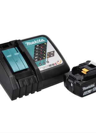 Amoladora angular a batería Makita DGA 515 RT1J 18 V 125 mm sin escobillas + 1x batería 5,0 Ah + cargador + Makpac