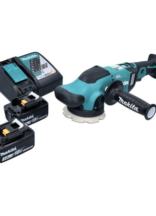 Makita DPO 500 RF polisseuse excentrique sur batterie 18 V 125 mm sans balais + 2x batteries 3,0 Ah + chargeur