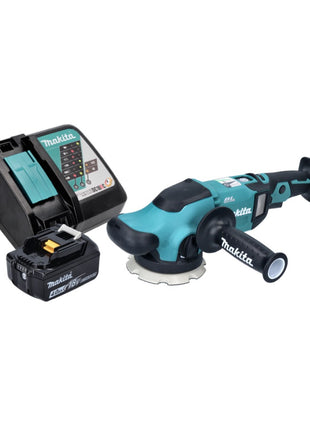 Pulidora excéntrica a batería Makita DPO 500 RM1 18 V 125 mm sin escobillas + 1x batería 4,0 Ah + cargador