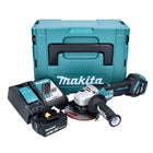 Makita DGA 515 RG1J Meuleuse d'angle sur batterie 18 V 125 mm sans balais + 1x batterie 6,0 Ah + chargeur + Makpac